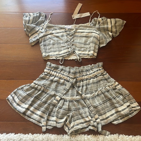 Two Piece Striped Set - Picture 1 of 6
